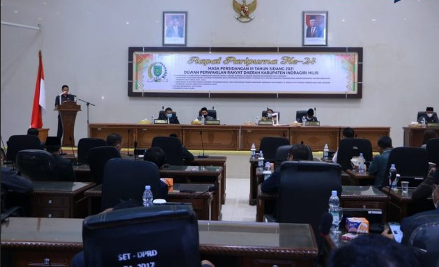DPRD Inhil Laksanakan Rapat Paripurna Ke-24 Masa Persidangan III Tahun Sidang 2021